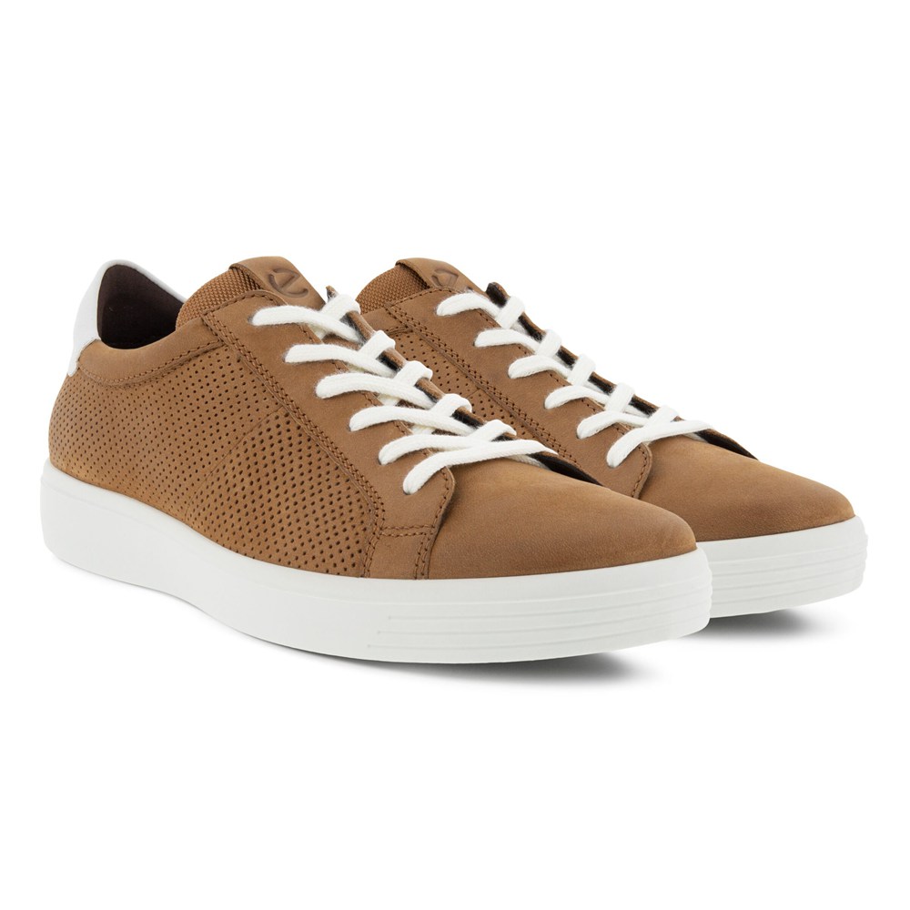 Tenis Hombre - ECCO Soft Classic Laced - Marrom/Blancos - FDC263057